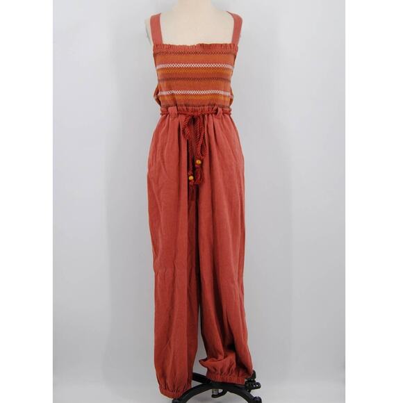 NWT Free People Sienna Smocked Jumpsuit - Picture 1 of 7